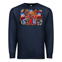Navy Oh my stars chicken 4th of july Premium Sweatshirt - CowGirlArtShop