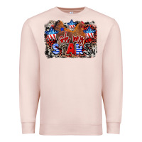 Pale Pink Oh my stars chicken 4th of july Premium Sweatshirt - CowGirlArtShop