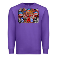 Purple Oh my stars chicken 4th of july Premium Sweatshirt - CowGirlArtShop