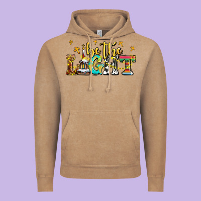 Be The Light Vintage Hoodie Designed By Adodesignshop