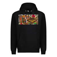 Black (preview)western turquoise gemstone horse cowhide leopard floral backg Premium Hoodie - Artiststas