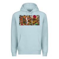 Blue Mist (preview)western turquoise gemstone horse cowhide leopard floral backg Premium Hoodie - Artiststas