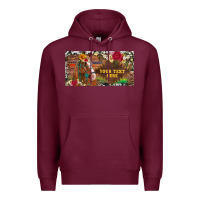 Burgundy (preview)western turquoise gemstone horse cowhide leopard floral backg Premium Hoodie - Artiststas