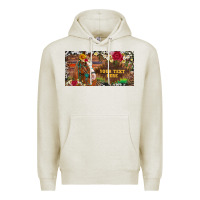 Oatmeal Heather (preview)western turquoise gemstone horse cowhide leopard floral backg Premium Hoodie - Artiststas