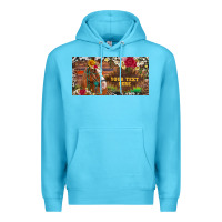 Ocean Blue (preview)western turquoise gemstone horse cowhide leopard floral backg Premium Hoodie - Artiststas