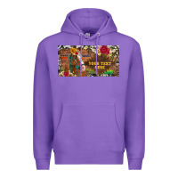 Purple (preview)western turquoise gemstone horse cowhide leopard floral backg Premium Hoodie - Artiststas