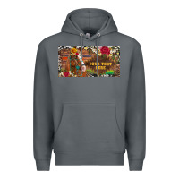 Rock (preview)western turquoise gemstone horse cowhide leopard floral backg Premium Hoodie - Artiststas