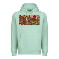 Seafoam (preview)western turquoise gemstone horse cowhide leopard floral backg Premium Hoodie - Artiststas