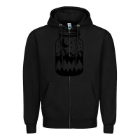 Black View jar Zipper Hoodie - Unal Design