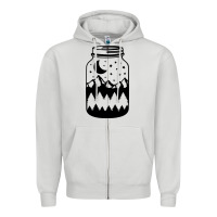Dove Grey View jar Zipper Hoodie - Unal Design