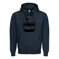 Navy View jar Zipper Hoodie - Unal Design