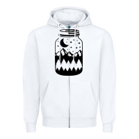 White View jar Zipper Hoodie - Unal Design