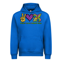 Cobalt peace love mardi gras Urban Hoodie - Jasminsmagicworld
