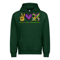 Forest Green peace love mardi gras Urban Hoodie - Jasminsmagicworld