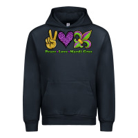 Navy peace love mardi gras Urban Hoodie - Jasminsmagicworld