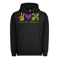 Pigment Black peace love mardi gras Urban Hoodie - Jasminsmagicworld