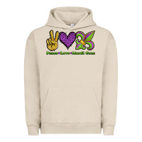 Pigment French Oak peace love mardi gras Urban Hoodie - Jasminsmagicworld
