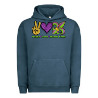 Pigment Midnight Navy peace love mardi gras Urban Hoodie - Jasminsmagicworld