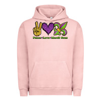 Pigment Salmon peace love mardi gras Urban Hoodie - Jasminsmagicworld