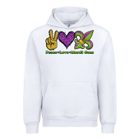White peace love mardi gras Urban Hoodie - Jasminsmagicworld
