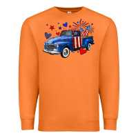 Carrot 4th of July American flag truck Premium Sweatshirt - Neo Western