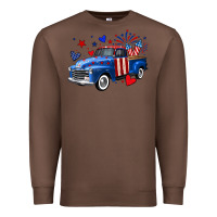 Chestnut 4th of July American flag truck Premium Sweatshirt - Neo Western