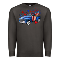 Smoke 4th of July American flag truck Premium Sweatshirt - Neo Western