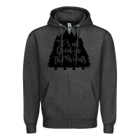 Charcoal Heather its all good in the woods Zipper Hoodie - Unal Design