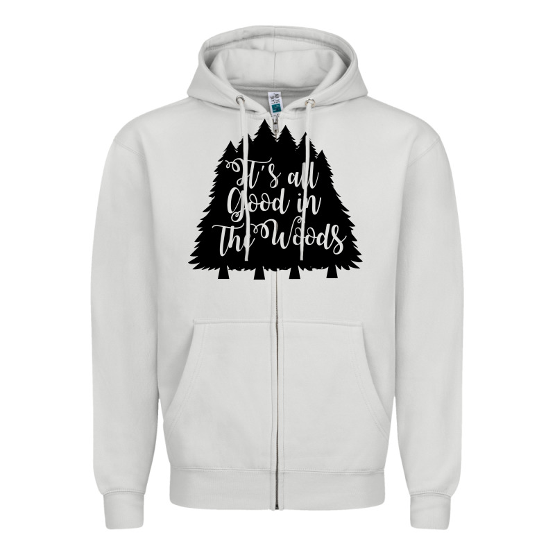 Its All Good In The Woods Zipper Hoodie by Unal Design | Teevron