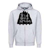 Heather Grey its all good in the woods Zipper Hoodie - Unal Design