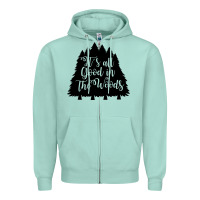 Seafoam its all good in the woods Zipper Hoodie - Unal Design