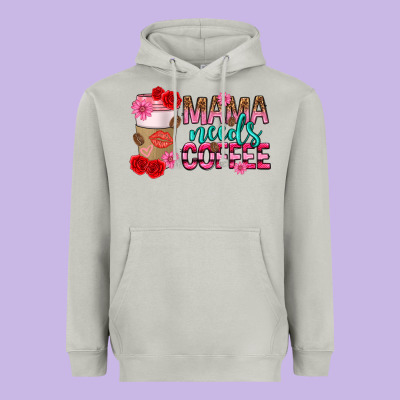 Mama Needs Coffee Mothers Day Heavyweight Hoodie Designed By Texasbilliewilder