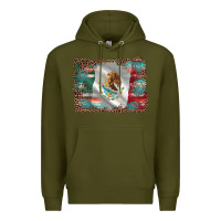 Army Green mexico gemstone leopard Premium Hoodie - AdoDesignShop