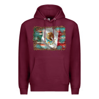 Burgundy mexico gemstone leopard Premium Hoodie - AdoDesignShop