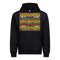 Black sunflowers leopard cowhide turquoise Urban Hoodie - BarkalooDesign