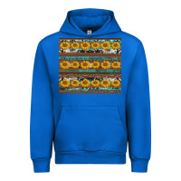 Cobalt sunflowers leopard cowhide turquoise Urban Hoodie - BarkalooDesign
