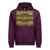 Mauve Wine sunflowers leopard cowhide turquoise Urban Hoodie - BarkalooDesign