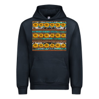 Navy sunflowers leopard cowhide turquoise Urban Hoodie - BarkalooDesign