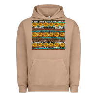 Pigment Burro sunflowers leopard cowhide turquoise Urban Hoodie - BarkalooDesign