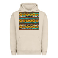 Pigment French Oak sunflowers leopard cowhide turquoise Urban Hoodie - BarkalooDesign