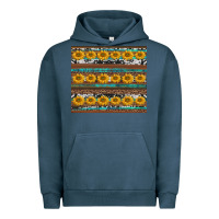 Pigment Midnight Navy sunflowers leopard cowhide turquoise Urban Hoodie - BarkalooDesign