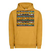 Pigment Peanut Butter sunflowers leopard cowhide turquoise Urban Hoodie - BarkalooDesign