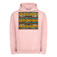 Pigment Salmon sunflowers leopard cowhide turquoise Urban Hoodie - BarkalooDesign