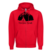 Red Adventure Camping Zipper Hoodie - Unal Design