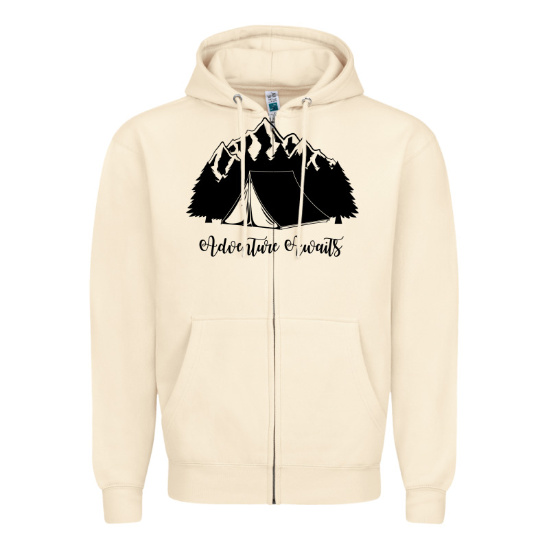 Adventure Camping Zipper Hoodie by Unal Design | Teevron