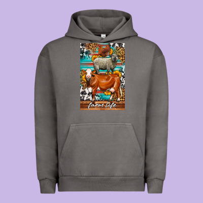 Western Farm Life Urban Hoodie Designed By Lillyallendesigns