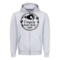 Heather Grey Camping Zipper Hoodie - Unal Design