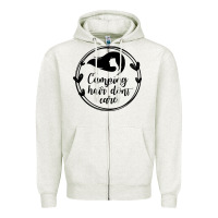 Oatmeal Heather Camping Zipper Hoodie - Unal Design