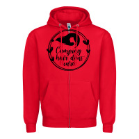 Red Camping Zipper Hoodie - Unal Design