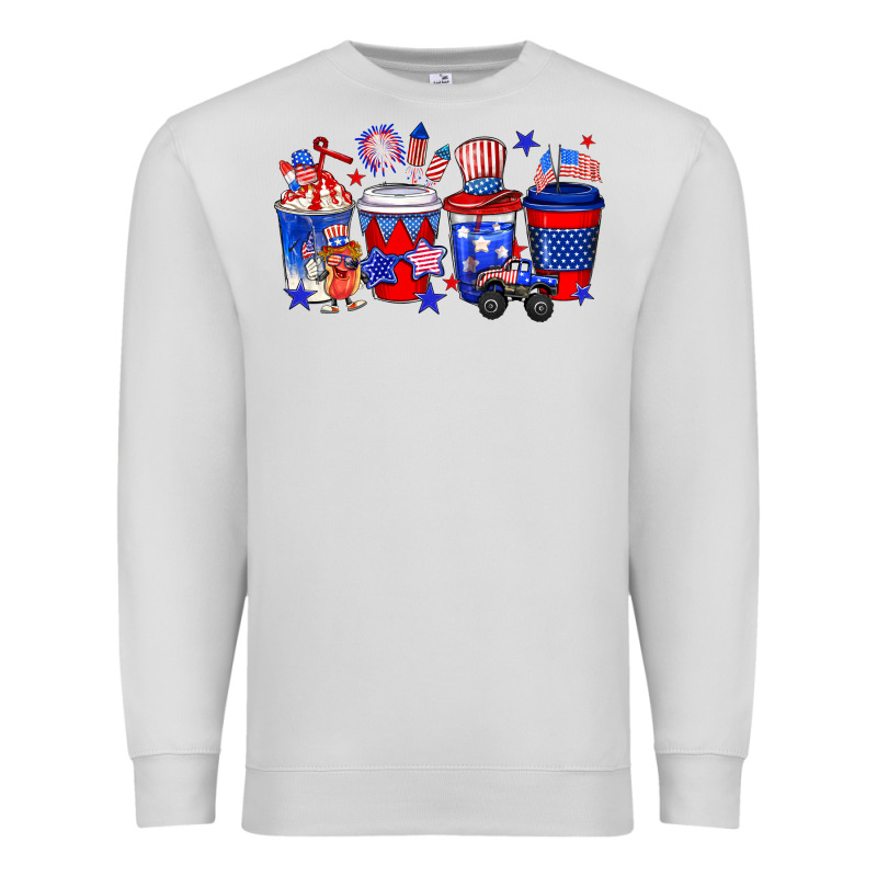 4th Of July Coffee Drinks Premium Sweatshirt by Neo Western | Teevron
